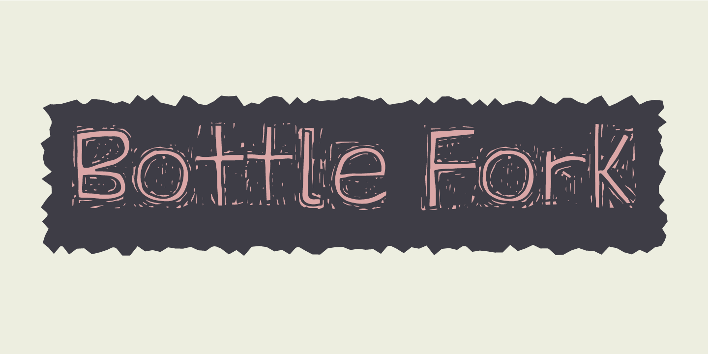 Example font Bottle Fork #1